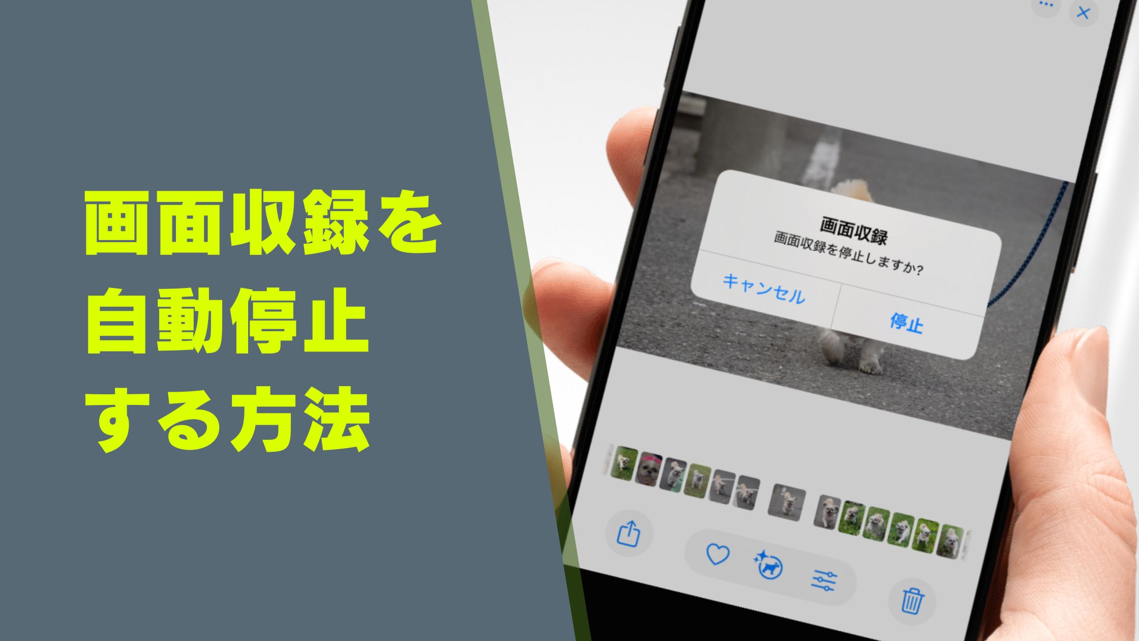 iPhoneの画面録画をタイマーで自動停止する方法